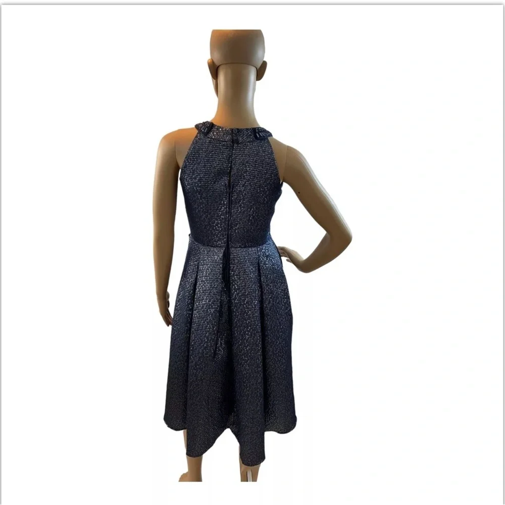 Rare Editions Big Girls Plus Embellished-Neck Jacquard Dress Size 8/10